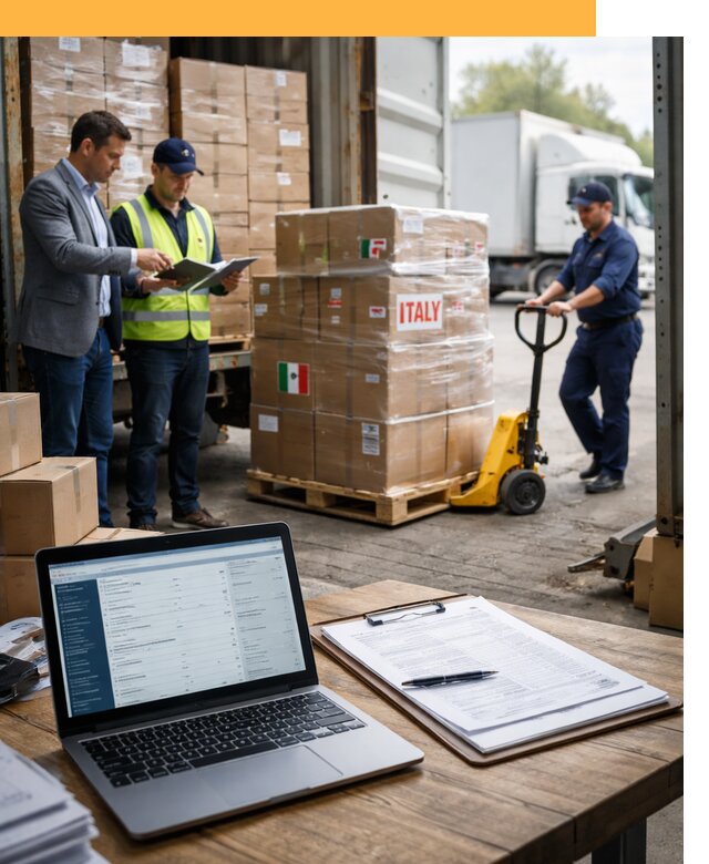 Доставка грузов из Италии: морские и авиаперевозки от 18216