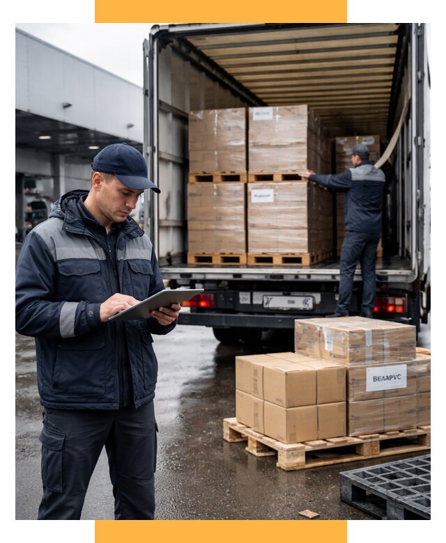 Доставка грузов из Беларуси от 15180 р. логистика СетСервис-Нвв
