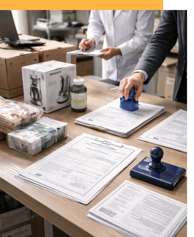 Сертификация импортных товаров от 12144 с таможенным сопровождением